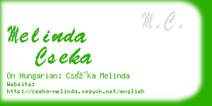 melinda cseka business card